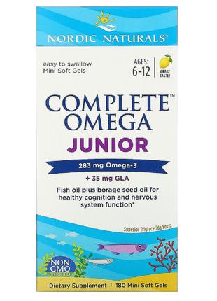 Рыбий Жир для Подростков, Вкус Лимона, Complete Omega Junior, ...