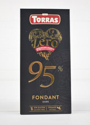 Шоколад черный 95% какао без сахара и глютена Torras 100г (Исп...