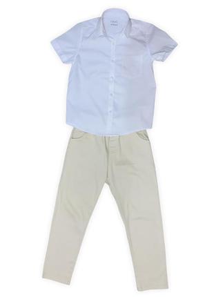 Стильный лук мальчику, брюки и рубашка