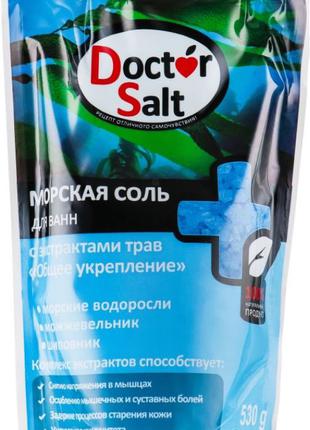 Морская соль для ванн с экстрактами трав "Общее укрепление" Docto