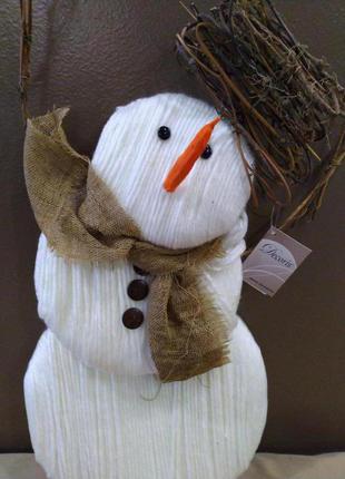 Панно снеговик kaemingk deko из натуральных материалов kaeming...