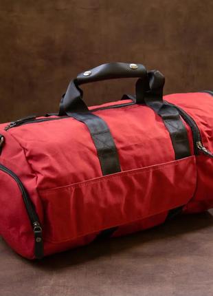 Спортивная сумка текстильная красная