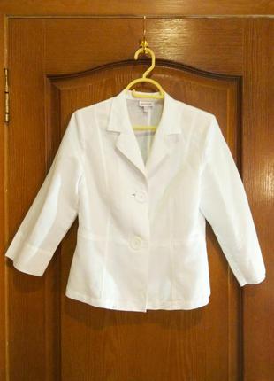Белый пиджак biaggini классика р.36 евро
