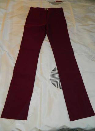 Стильные брюки сalvin klein jeans цвета марсала р. 27 (оригина...