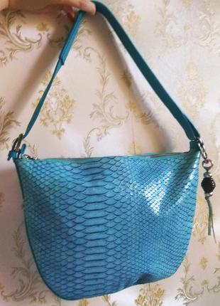 Стильная сумка furla (оригинал) цвета морской волны 100% кожа