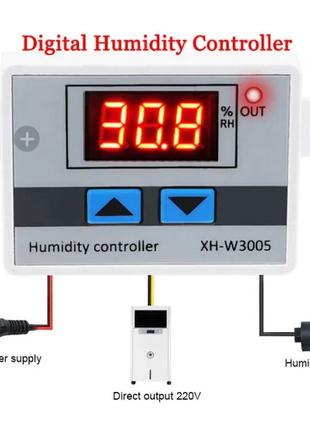 Регулятор влажности XH-W3005. 220 V.контроллер влажности. Гигр...