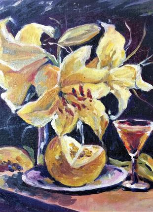 Картина  Натюрморт с  лилиями