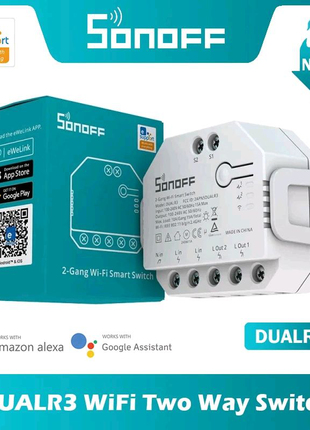 Sonoff Dual двоканальне wi-fi вай-фай реле розумний будинок