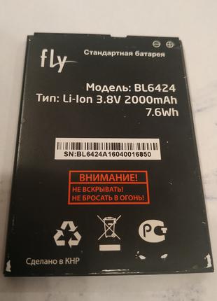 Б.у. оригинал аккумулятор bl6424 для телефона fly fs505 Nimbus 7
