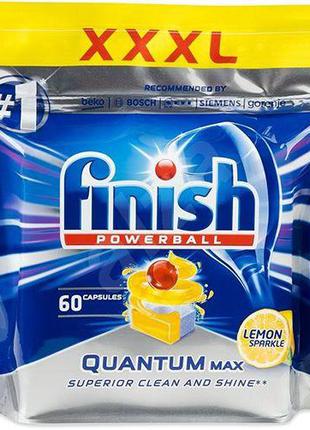 Finish Quantum Max Lemon-таблетки для посудомийних машин 60 шт...