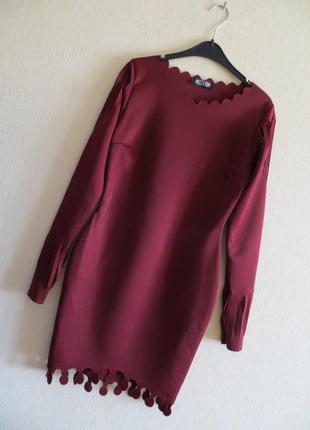 Оригінальна сукня з розрізами кольору марсала від misslook