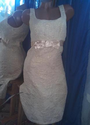 Фирменное, нюдового бежевого цвета платье-миди от george оригинал
