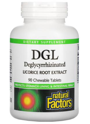 Natural Factors, DGL, глицирризинат экстракта из корня солодки...