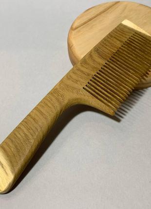 Гребень деревянный для волос с ручкой Акация