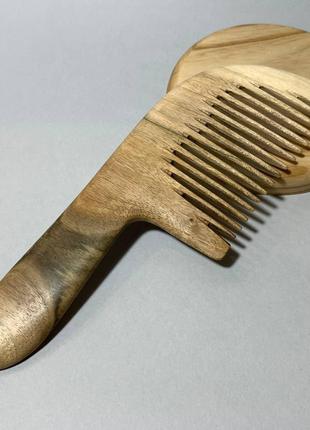 Гребінець дерев'яний для волосся з ручкою Горіх