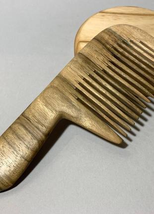 Гребінь дерев'яний для волосся з ручкою Горіх