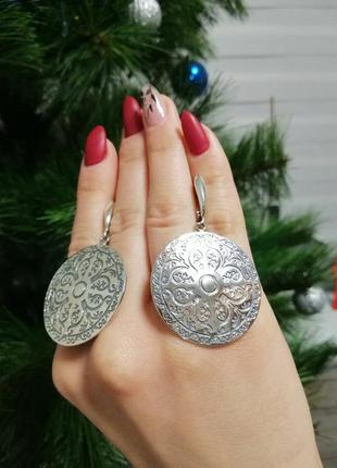 Серьги серебро