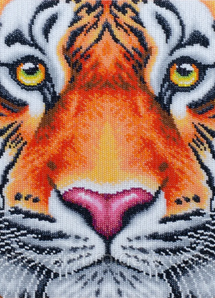 Набор для вышивки бисером "Взгляд тигра " Чехия, 40х40 см