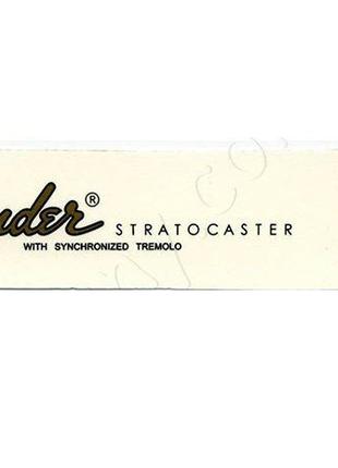 Деколь наклейка для электрогитары Fender Stratocaster TREMOLO ...