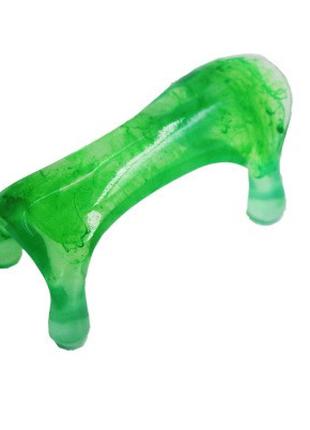 Скребок для массажа Гуаша из природных смол Собака зеленый