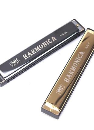 Гармонь губная гармошка harmonica на 24 отверстия
