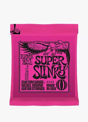 Струны для электрогитары гитары Ernie Ball 09-42 Super Slinky