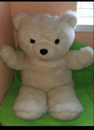 Мягкая игрушка мишка большой 65 см привезён Европы белый медведь