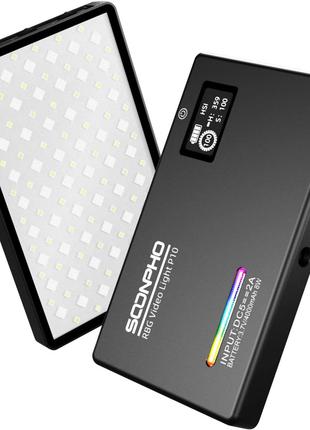 Накамерный LED осветитель Soonpho P10 RGB с аккумулятором 4000...