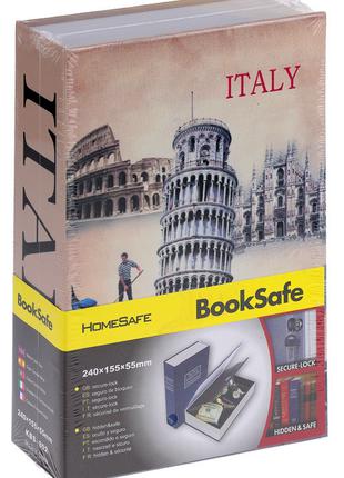 Книжка сейф с кодовым замком Италия 240х155х55 мм Книга шкатулка