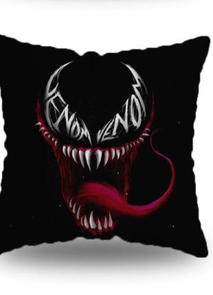 Наволочка Venom на подушку 45х45 см на молнии