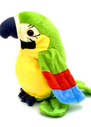 Интерактивная игрушка говорящий Попугай, зеленый