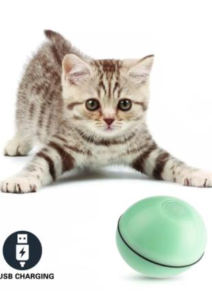 Іграшка для кішки USB smart м'яч-кулька з хаотичним рухом і ви...