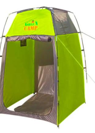Палатка-душ GreenCamp GS30, 120х120х190 см, серо-салатовый