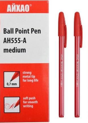 Ручка красная шариковая Айхао АН555-А