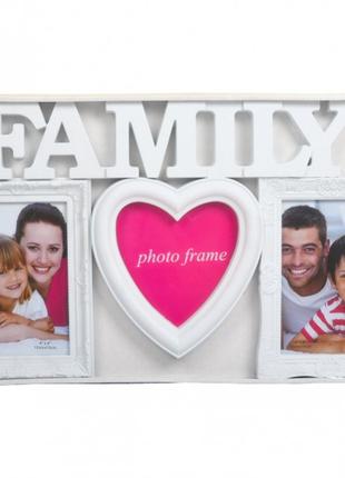 Фоторамка-колаж серце Family