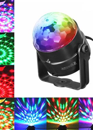 SOLMORE красочный кристалл волшебный вращающийся LED диско шар