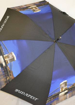 Зонт-трость с фото великолепного города Будапешта
