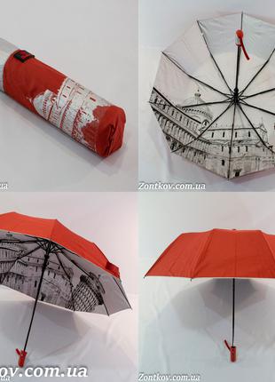 Зонтик Bellissimo однотонный полуавтомат с узором изнутри на 1...