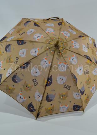 Детский зонтик с кошками на 4-8 лет