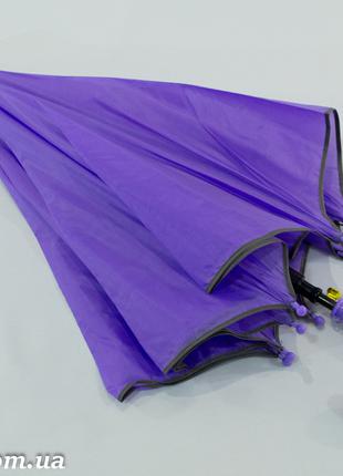 Детский однотонный зонтик трость на 5-10 лет от фирмы "MaX"