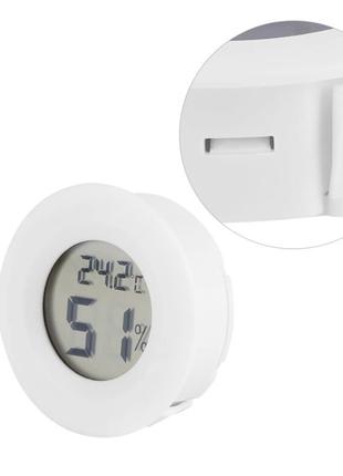 Термометр с гигрометром - ЖК дисплей - белый