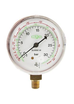 "Манометр Refco M2-500-M (під R-22 / R134a), 0-30 бар, червоний"