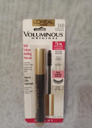 Тушь для ресниц loreal voluminous original, угольно-черная 310...