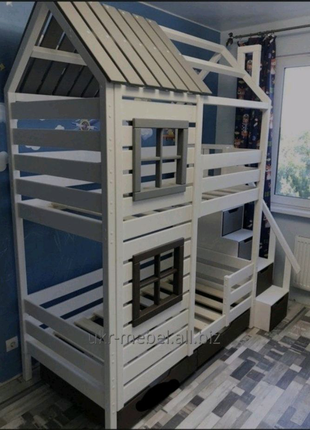 Кровать двухъярусная деревянная "Селина - плюс"ліжко двоповерхове
