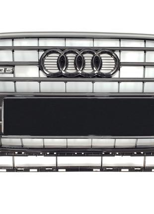 Решетка радиатора Audi Q5 2012-2016год Черная (в стиле S-Line)