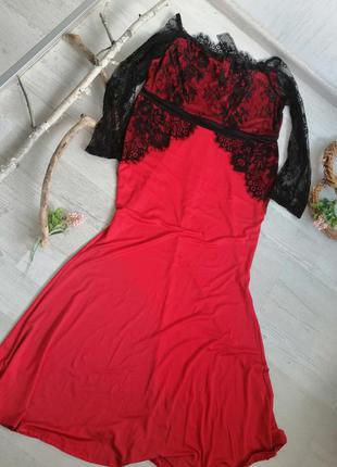 Сукня червона вечірня з кружевом нова але з нюансом