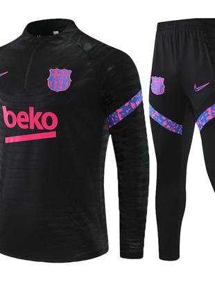 Детский футбольный костюм барселона nike 2021-2022 black (3250)