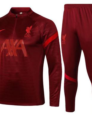 Детский футбольный костюм ливерпуль nike 2021-2022 red (3233)