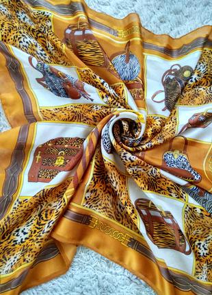 винтажный шелковый платок в стиле Dolce & Gabbane , made in Italy