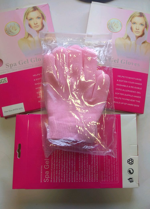 Гелевые увлажняющие Spa перчатки Mindo Розовые